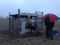 Press Release: Land Protectors Shut Down Enbridge’s Line 9 Near Aamjiwnaang!